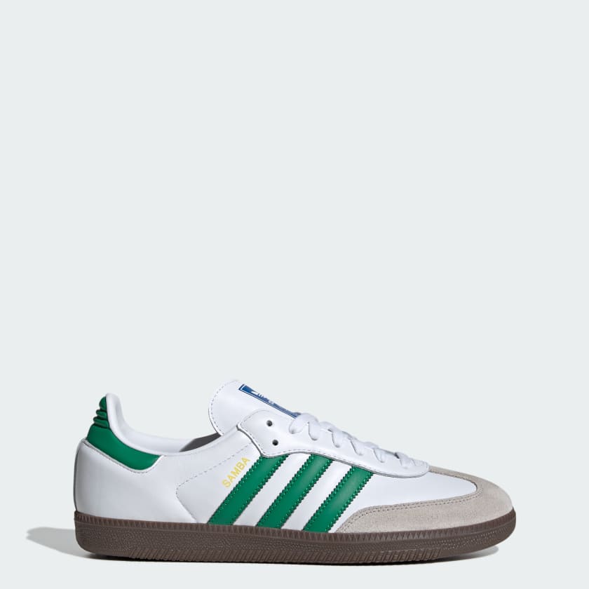 adidas Samba OG — White / Collegiate Green / Gum