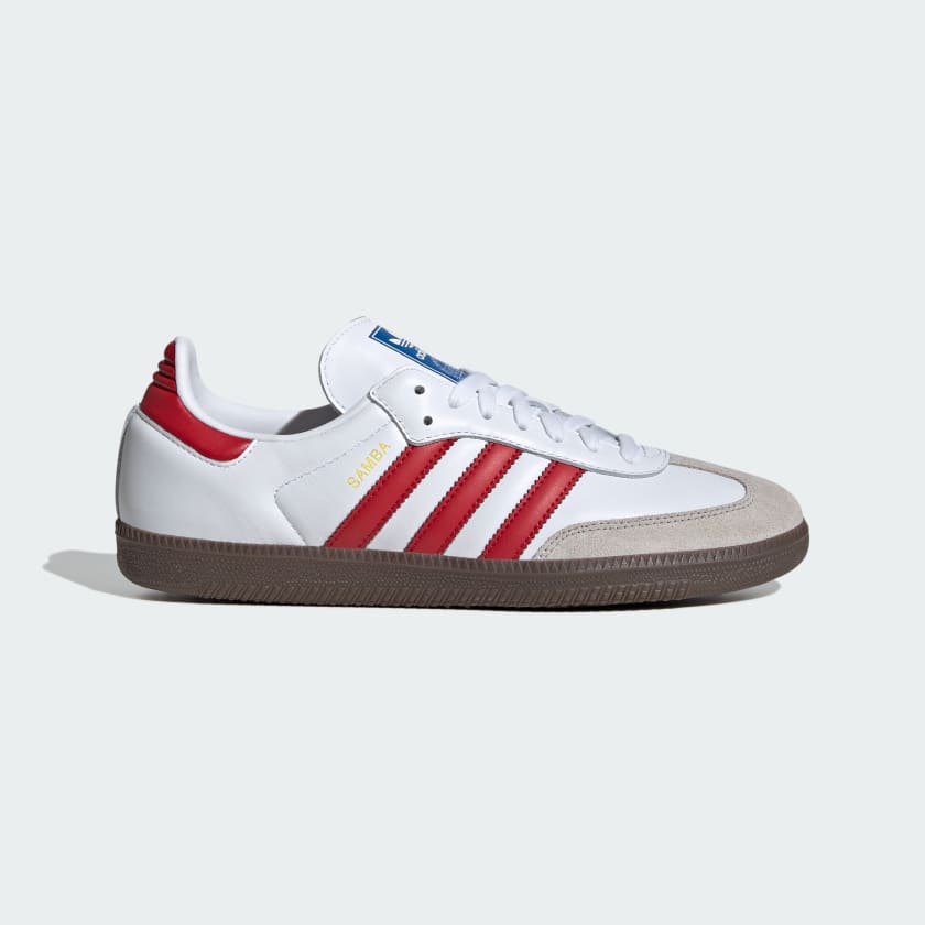 adidas Samba OG — White / Better Scarlet / Gum