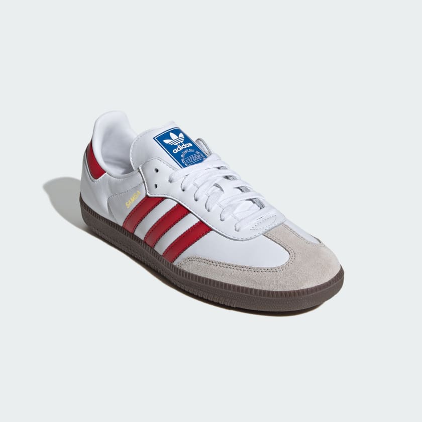 adidas Samba OG — White / Better Scarlet / Gum